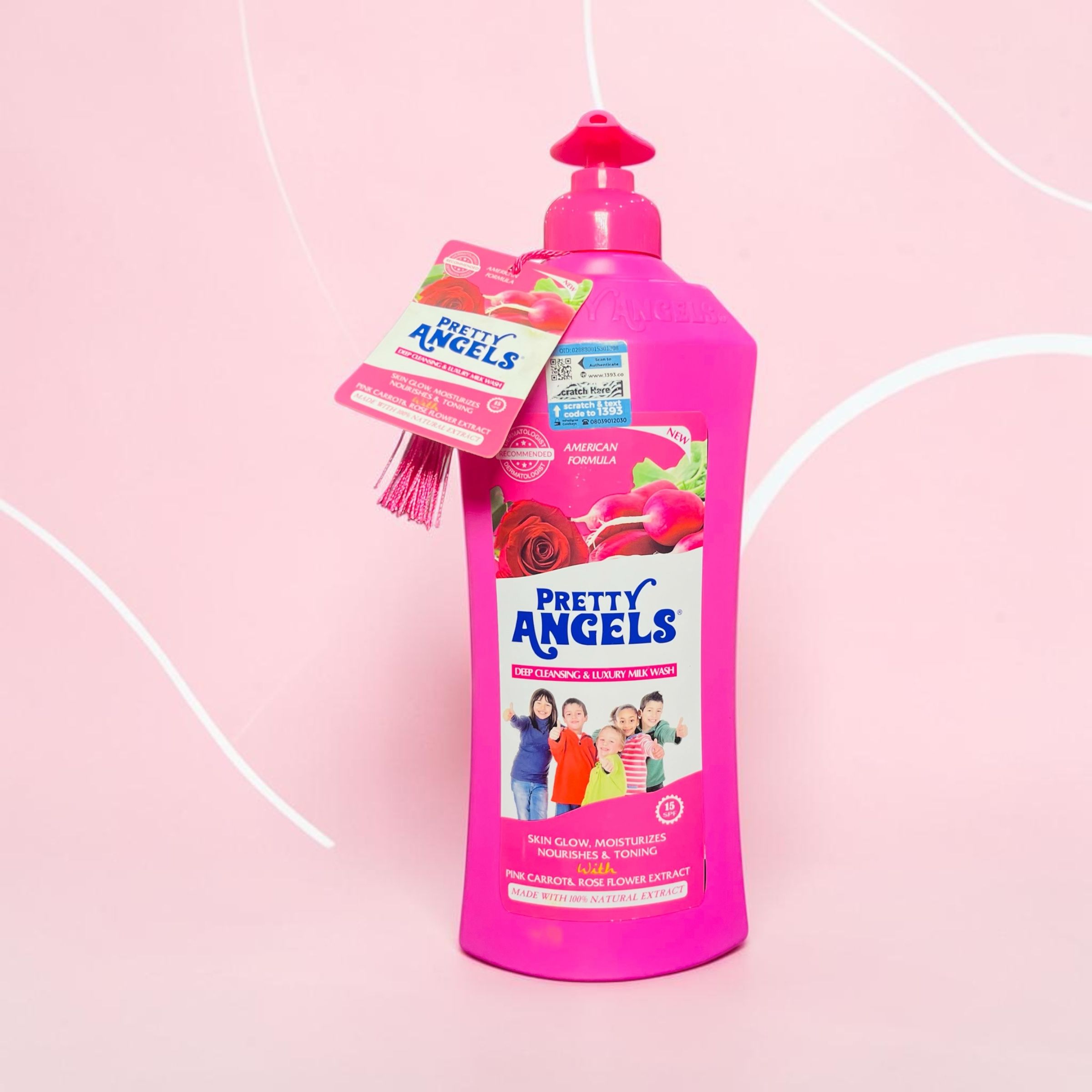 PRETTY ANGELS WITH PINK CARROTS &AMP; ROSE FLOWER BODY WASH 1000ML